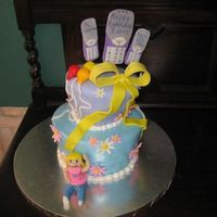 Cell Phone Birthday Cake My first paid for cake! They requested a cell phone cake. I made this with fondant and gumpaste for the figures. It is a chocolate cake...