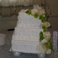 60Th Wedding Anniversary Cake White chocolate Buttercream...with fresh flowers