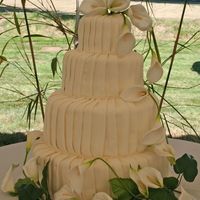 Pleated Cake This was a pretty big cake, one of the biggest I have done so far anyway :) It fed about 300 guests and it was covered in pleated fondant....