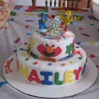 Elmo Cake Elmo cake for little girl's 2nd birthday. 4th cake I've ever made.