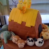 Noah's Ark Birthday Cake For a 1 year old's birthday. Credit: Design ideas taken from thecupcakegallery, makemestudio, and wilton.com. Not as good as the...