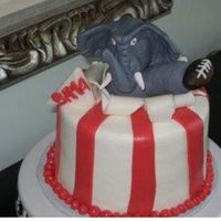 University Of Alabama This cake was for a guy that loves University of Alabama football. Al the elphant is the school mascot. He is made out of rk and fondant/...