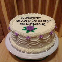 Momma Cake Butter cake with strawberry filling and buttercream frosting