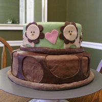 2 By 2 Cake For my own baby shower - matches the invitation that my sister in law used. Bottom layer is Chocolate Top Layer is plain Yellow. Iced with...