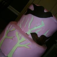 Pink & Brown Cut Out Cake Matches Bridal Shower Invitations