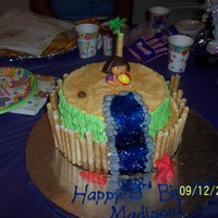 Dora At The Beach I made this for my daughter's 3rd birthday and she loved it! I used an 8" and 10" vanilla cake with a vanilla almond...