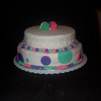 My First Fondant Cake As with many of my cakes for class I finished this one once I was home and had more space. I thought I did ok for my first time but I'...