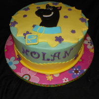 Scooby Doo Cake For My Nephew White Almond Sour Cream Cake with Mimosa Filling and Fondant accents ... Hand molded Scooby.Thanks to fellow CC'rs for the inspiration...