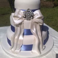 Three Tier Cake With Fondant Bow 