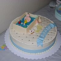 Bathtime With The Family I did this cake for my cousin's baby shower. They have a dog "Jake" and a cat "Scooby" that they love so i made...