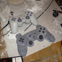 Topper For A Fondant Birthday Cake Cake was Vanilla with BC frosting. Covered in Marshmallow Fondat. All things on top, Game Disc, Controller, MP3 player and cord,were all...