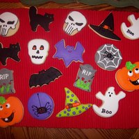 Halloween Cookies Cookies are sugar cookies with Antonia 74 royal icing with almond added for flavoring. I made these early this month for I could give to my...