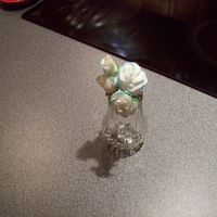 My First Gumpaste Flower My first attempt with gumpaste and a new rose cutter. I tinted them a bluish teal to go with a cake I am making from Wilton I just love....