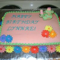 Turtle Birthday Cake This is one of my first cakes. I made it for my sister's birthday. She loves turtles, so I attempted fondant/gumpaste to make one. The...
