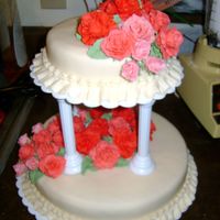 Wilton Class 3 This was the class final. I did the roses and leaves from fondant mixed with gum tex. The border is buttercream icing and the rest of the...