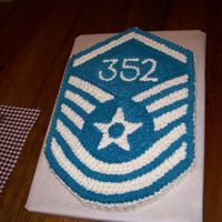 Master Sergeant Promotion Cake I made this cake for a friend who had just found out she'd been promoted to Master Sgt in the Air Force. Her line number was 352,...