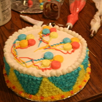 I Think My 5Th Cake Balloon cake, with pudding filling,, Not to bad for a more plainer cake LOL