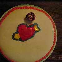 1St Cake Fondant Cake Made this Fondant cake about 2 years ago, , The cake its self was good, But everyone pealed off the fondant, as it didnt taste fgood at all...