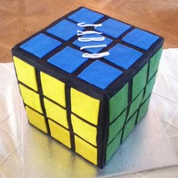 Rubik's Cube Groom's Cake A rubik's cube groom's cake. Thanks for looking.