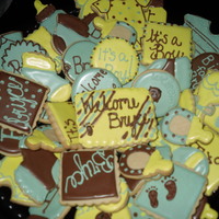 Cookie Platter For A Baby Boy's Shower 