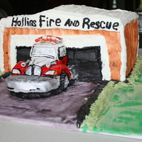 Fire Truck Pulling Out Of Thefire House 