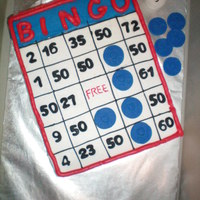 Bingo My boyfriends mom loves BINGO so we made her a bingo card for her birthday. She was turning 50 so we put 50's all over the cake. All...