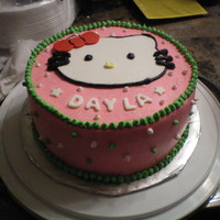 Hello Kitty Buttercream with Fondant Kitty and Bow.