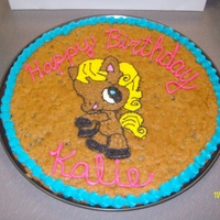 Littlest Pet Shop My niece didn't want a cake so I decorated a big choc chip cookie