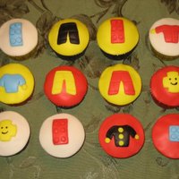 Lego Cupcakes All fondant, made to match a photo mom found on internet