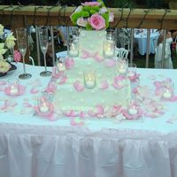 Square Cake With Tea Lights 
