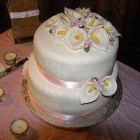 My First Wedding Cake This is my first wedding cake that i made.It was my wedding cake .