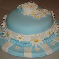 Fondant & Gumpaste Final Cake Not my best work, but still a great tasting cake. I should have baked a 2-layer cake for more height, and given my gumpaste daisies a few...