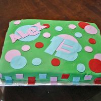 First Fondant B-Day Cake 