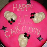 Hot Pink With Skulls 