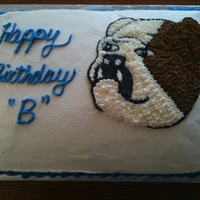 Bulldog This is a strawberry cake with buttercream icing.