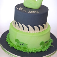 Whale And Turtle Baby Shower Cake 