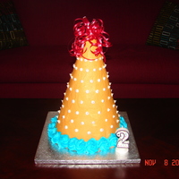 Party Hat Cake This is a butter pecan cake with caramel pecan filling. I started with a 9" round then cut gradually smaller circles from several...