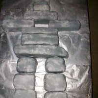 Inukshuk A friend wanted a replica of his inukshuk for a birthday cake.