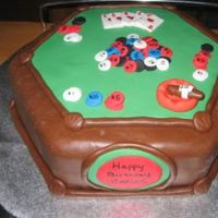 Poker Table Cake 