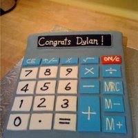 Grad Calculator Cake cake made of RKT's as per clients request. all decorations are fondant, buttercream piping on the buttons.