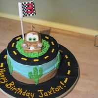 Mater 3Rd Birthday Cake made this for my nephews' 3rd birthday, he loves mater. I made mater out of gumpaste and fondant.