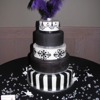 Black & White Cake I made this for a friend's fundraiser....this was alot of fun to make , TFL