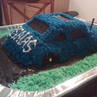 Baby's First Car Birthday Cake I just used the wilton mold for this, star tip...took FOREVER lol it's my nephews first birthday cake, I used a huge pan for the big...