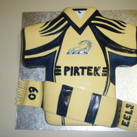 Grand Final Parramatta Eels Jersey/scarf I made this for my sister who is a CRAZY Parramatta Eels Fan. I hand painted everything except for the Eels Emblem.She loved it.