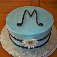 Breakfast At Tiffany's Inspired eight inch dounble layer covered in buttercream