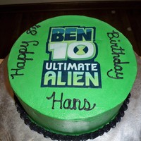 Ben 10 10 inch two layer round buttercream icing with edible image