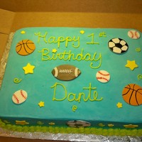 Sports Birthday Cake 1st birthday cake sports theme
