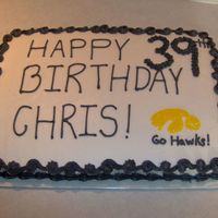 Iowa Hawkeye Football This was for another Hawkeye fan. Buttercream