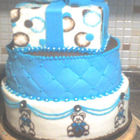 My Dear Friends Shower I had a little fun with this one. This was one of the cakes that had to be done the same week as my shower. Covered in Fondant and butter...