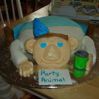 Paul's Birthday Cake This is my first cake. It is a vanilla sponge cake with butter cream frosting and fondant. It is for my friend Paul's 42nd birthday....